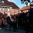 The singing monks of Eigersund Mandssangforening sing for The Crown Princess (Photo: Bjørn Sigurdsøn, Scanpix)